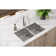 Crosstown 32" L x 19" W Double Basin Undermount Kitchen Sink with Basket Strainer