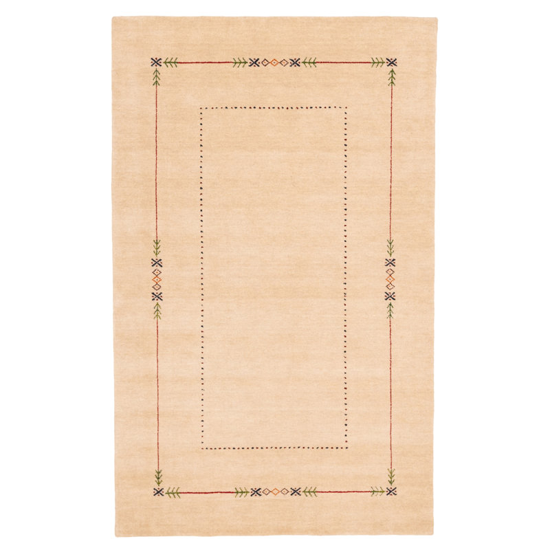 Tapis ivoire Kashkuli Gabbeh 4 pi 10 po x 7 pi 10 po