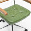Rattan Back Mid-Century Swivel Office Chair with Wheels & Armrests-1454278047