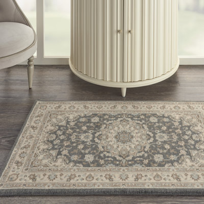 Tapis gris traditionnel Jessika