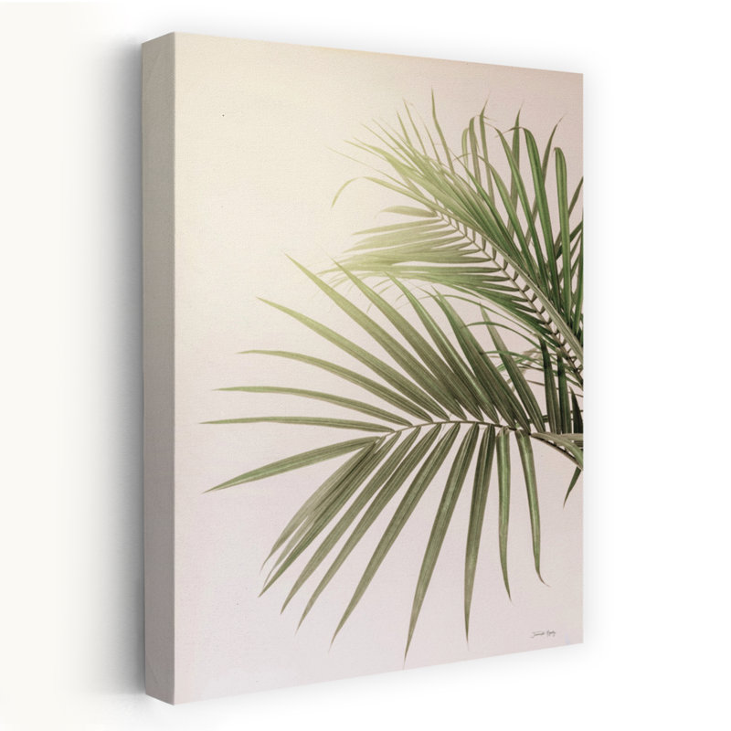 Palmier couché par le soleil abstrait, art tropical, H 24 po x l 16 po