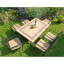 CHARLESTON Stone Dining Table with 6 ASCOT Chairs Garden Set