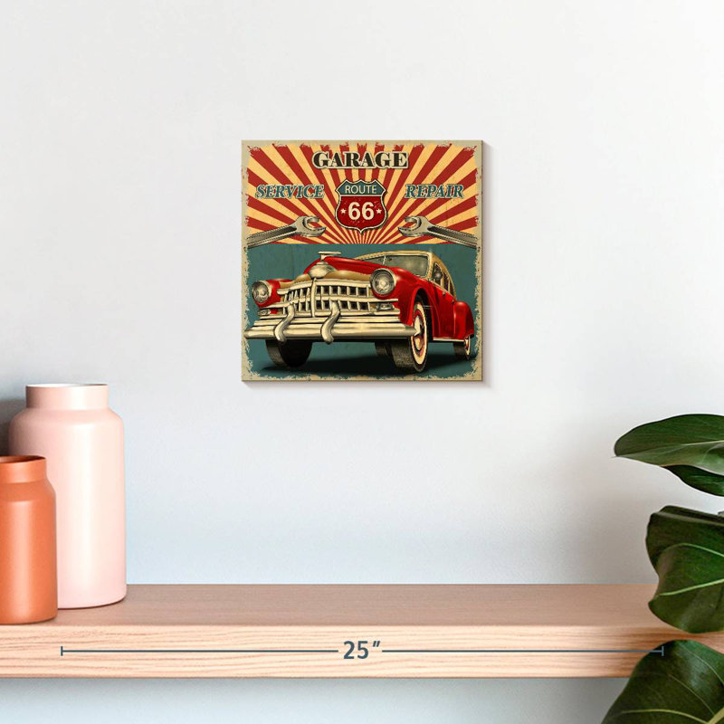 Voiture rétro Mehar Route 66, H 10 po x l 10 po