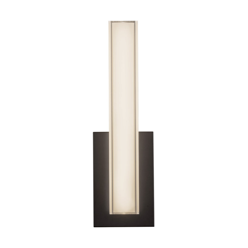 Garland 15-in Black dimmable LED Wall Sconce, Matte Black