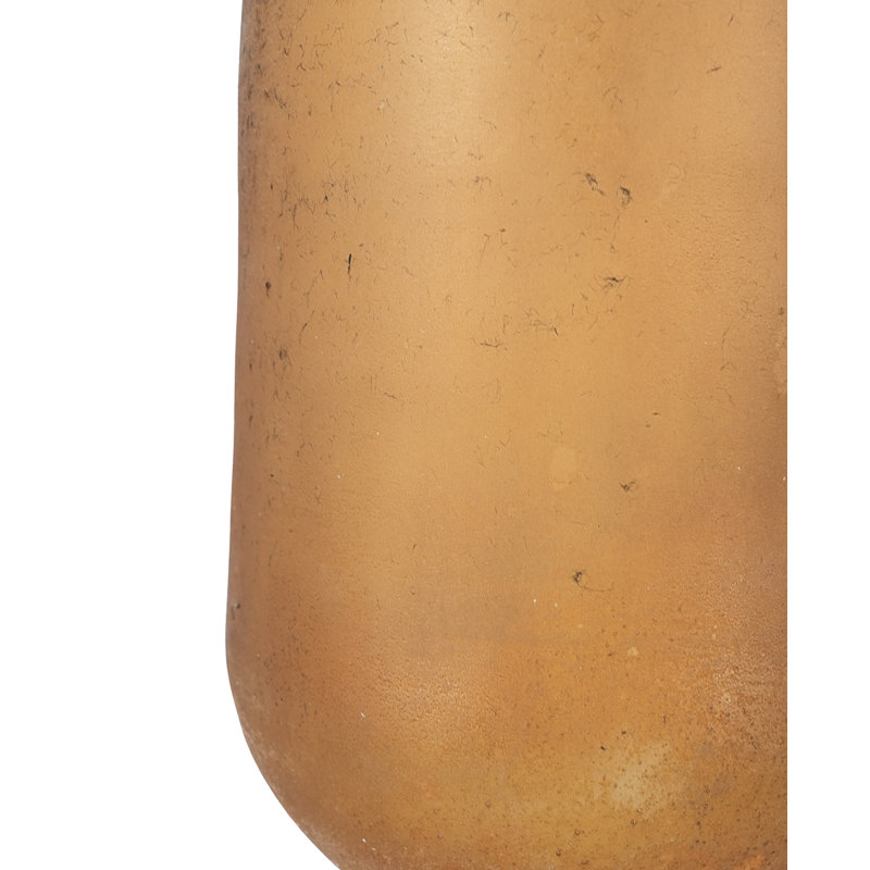 16" Amber Brown Glass Table Vase