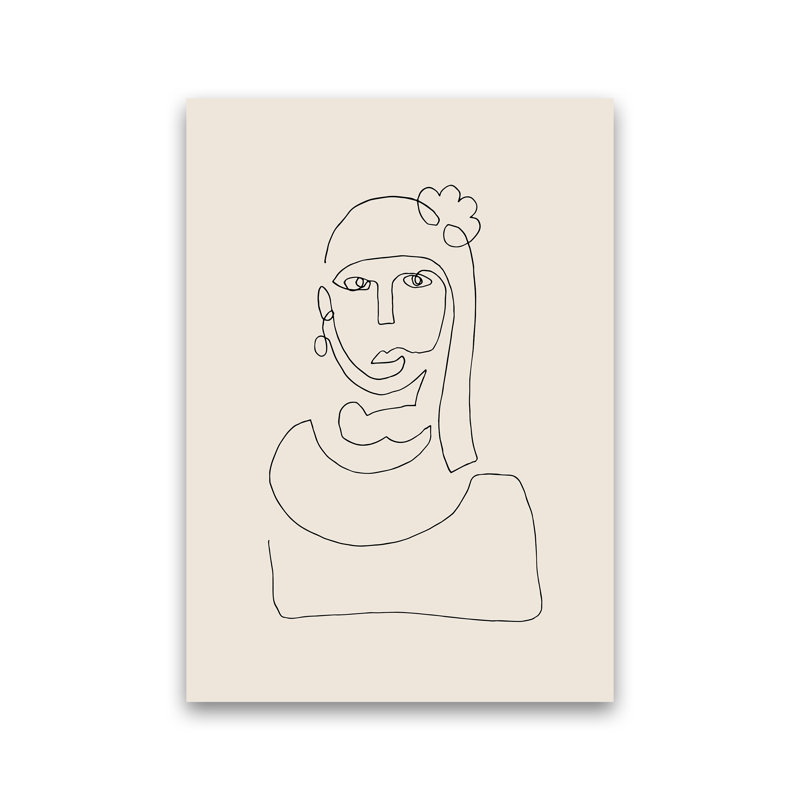 Picasso Line Bust - Print, Unframed, 84cm H x 60cm W x 1cm D