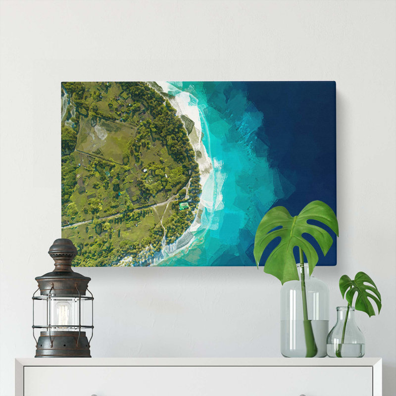 Saafu Point Rd In The Maldives In Abstract - Wrapped Canvas, 40cm H x 60cm W x 3cm D