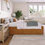 Lit plateforme en bois massif avec pieds de lit et tiroirs de rangement Orlando-96140400