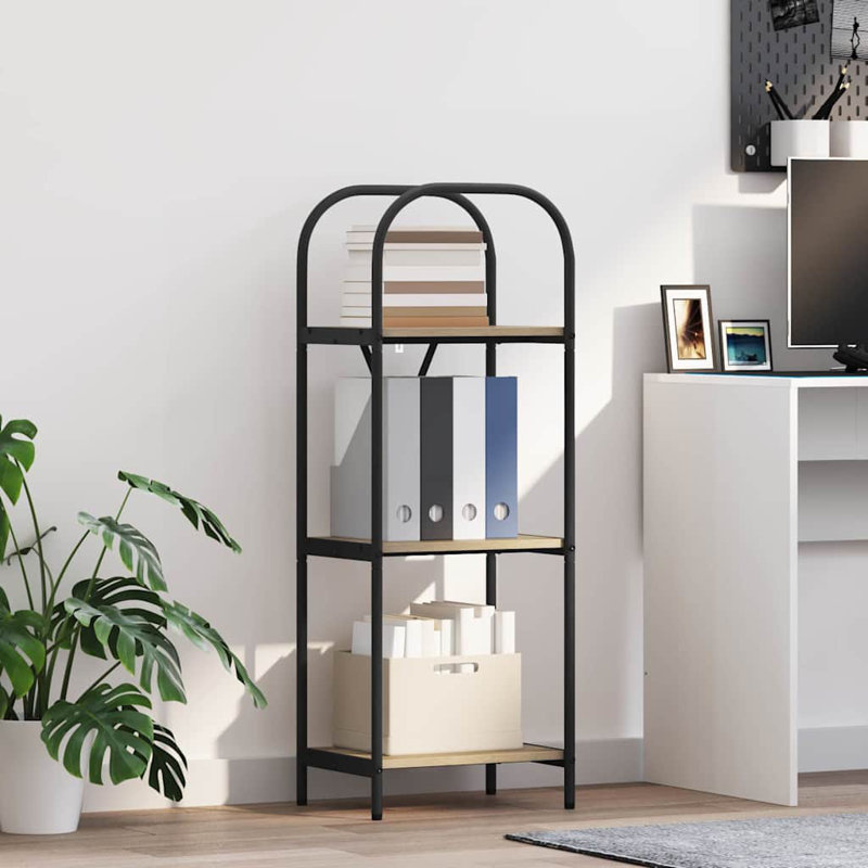 Bookshelf Engineered wood Modern Freestanding Bookshelves Organizer, Old Wood, (5 Shelves) 183cm. H x 40cm. W x 30cm. D