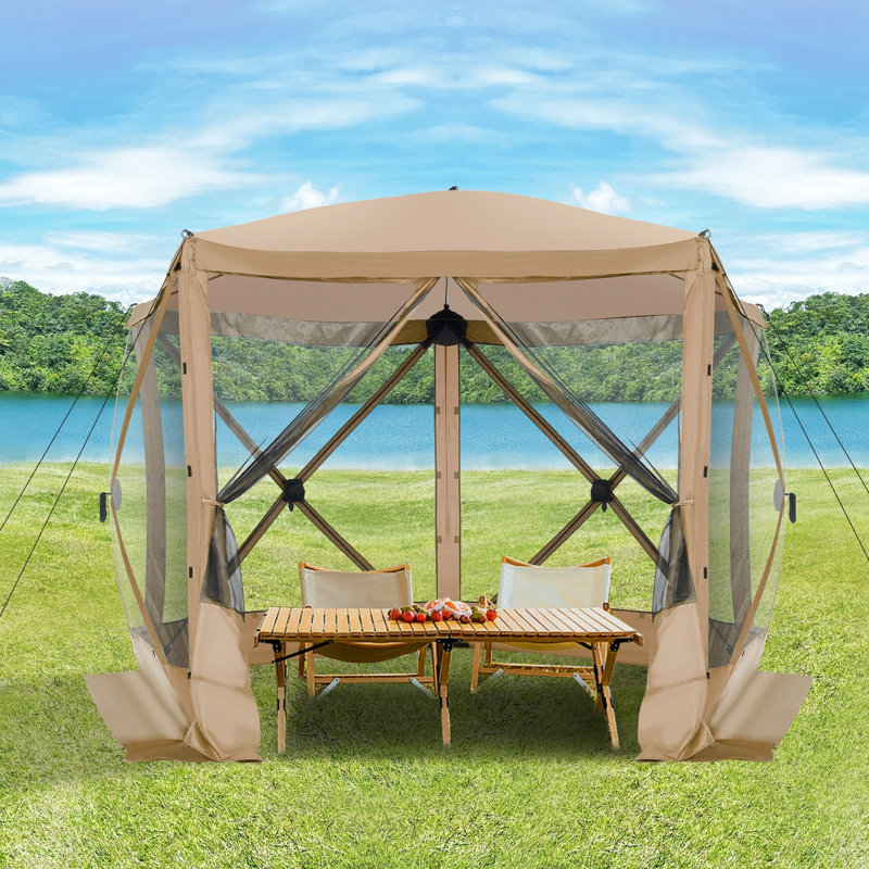 Pièce moustiquaire 10 pi x 10 pi avec moustiquaire, Brun