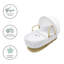 Moses Basket with Bedding with Mattress