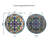 20.5”H Multicolored Round Stained Glass Window Panel
