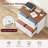 White & Walnut Farmhouse Wooden Lateral File Cabinet - 2 Drawers (Printer Stand, Fits A4/Letter Hanging Files For Home Office)
