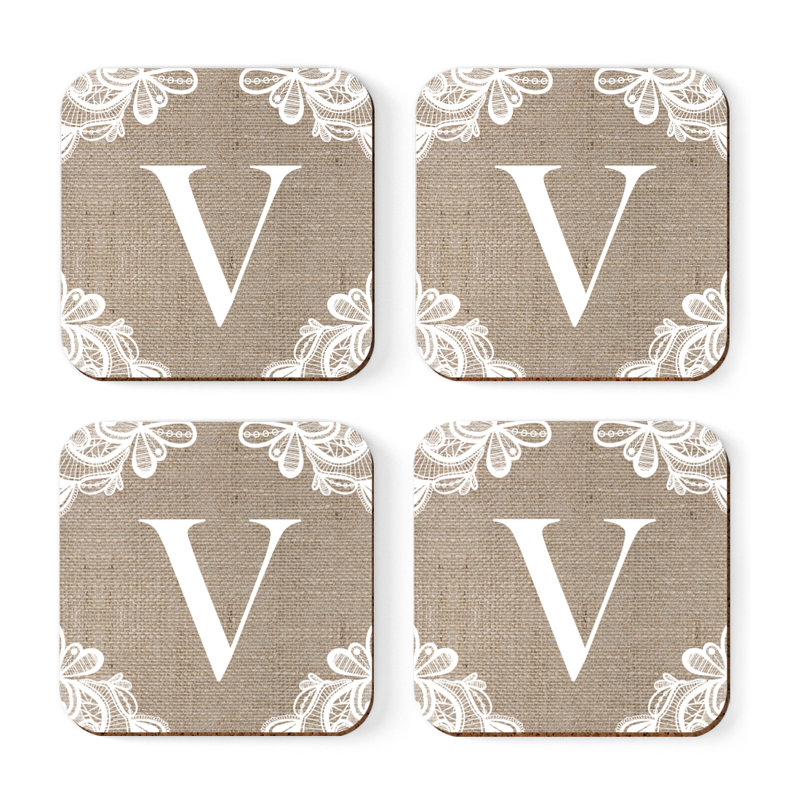 Sous-verres Café à monogramme, V