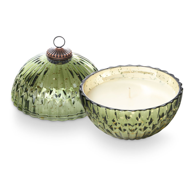 Mercury Ornament Green Candle, Balsam & Cedar, Green Mercury Ornament