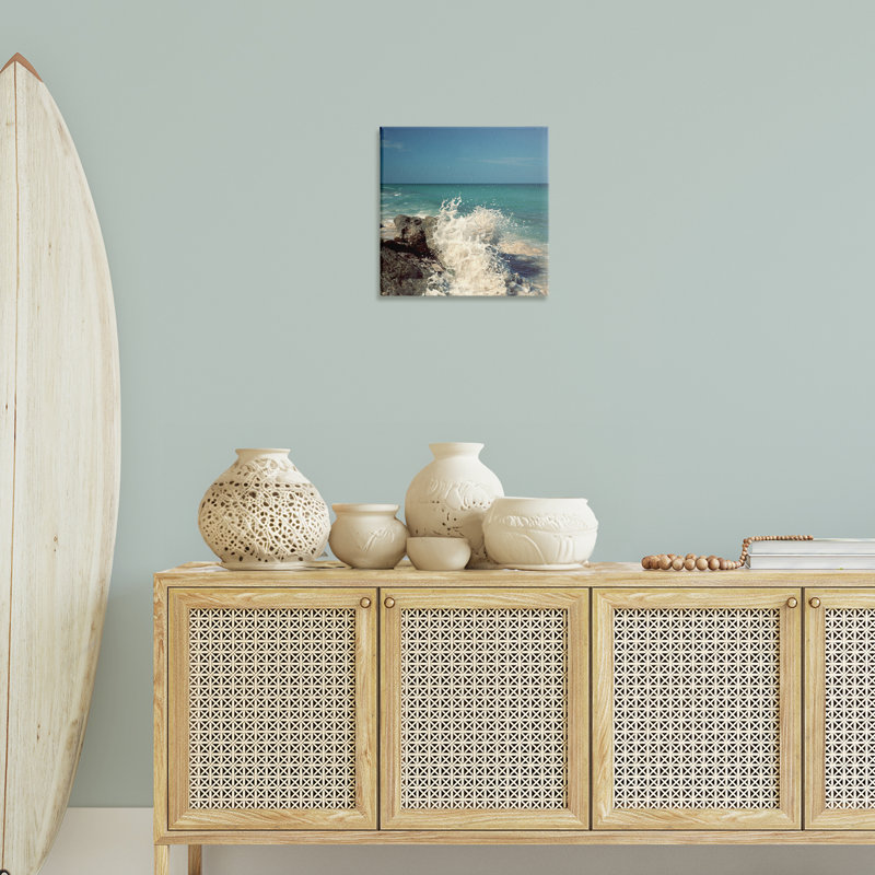 "Splashing Beach Spray", art mural par Susan Bryant, H 17 po x l 17 po