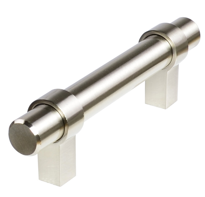 Tirette de bar, Nickel satiné, L 1,3 po x L 4,57 po x P 0,71 po