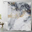 Grey Gold Marble Shower Curtain Luxe Bath Decor 72 x 72 Inch Grey