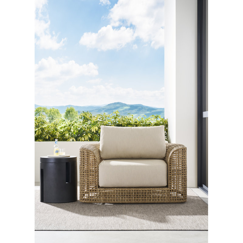 Bliss Outdoor Swivel Chair, Toodaloo Natural