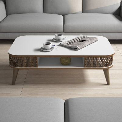 Burkeville Four Leg Coffee Table with Storage