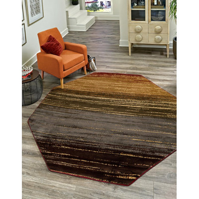 Tapis contemporain à rayures épaisses Trejo