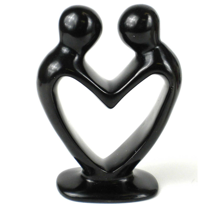 Reagle Abstract Figurines & Sculptures, Black, 6" H x 4" W x 3" D