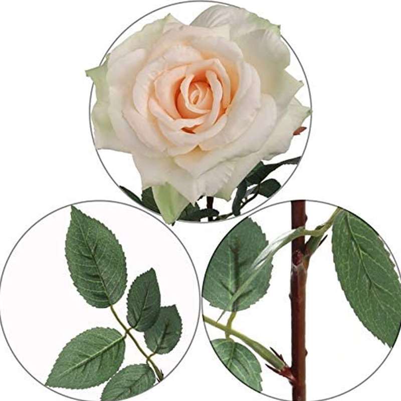 Ensemble de roses artificielles, Champagne, 3