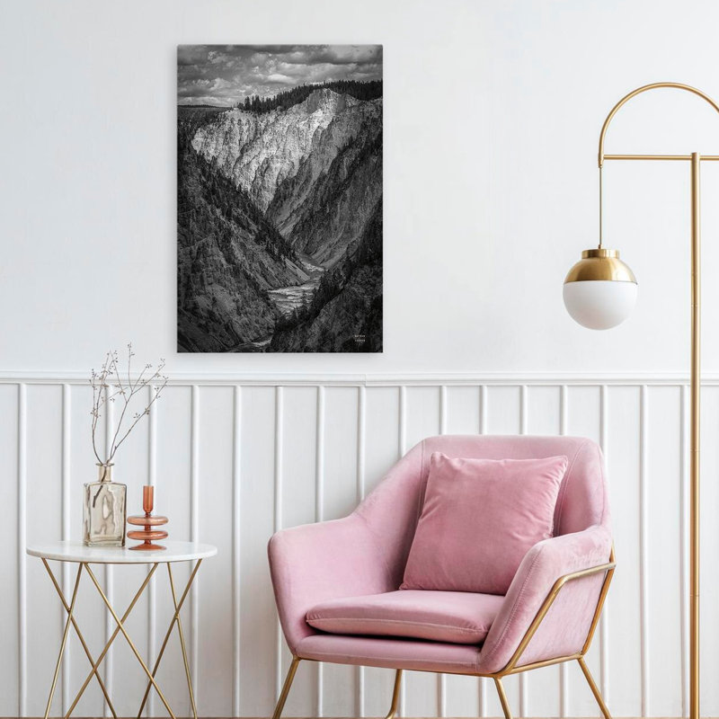 Modern Rustic And Rustic Yellowstone Summer BW, 24" H x 16" W