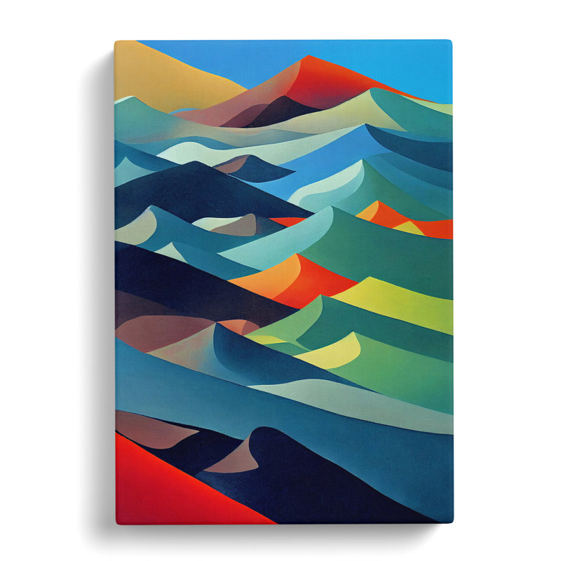 XC1022-1603X Colourful Landscape Mountain No.4 - Wrapped Canvas Print, 50cm H x 35cm W x 3cm D