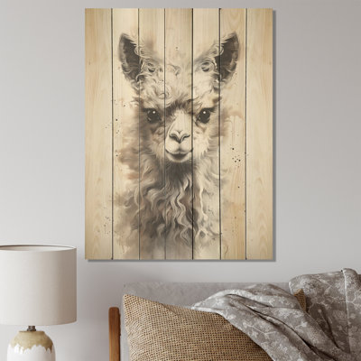 Laine d'alpaga grise Grace I - Alpaga sur bois