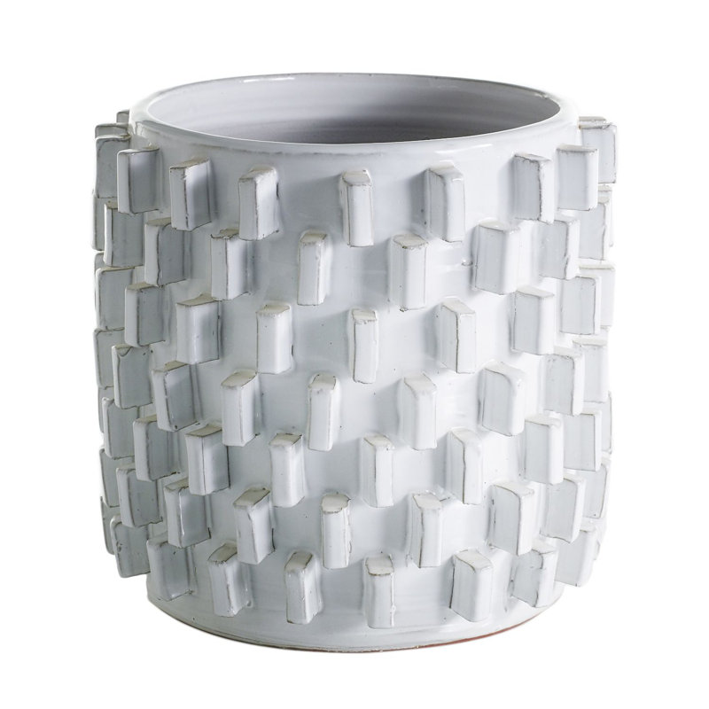 Pot à fleur en céramique Buena, H 12,5 po x l 12,5 po x P 12,5 po