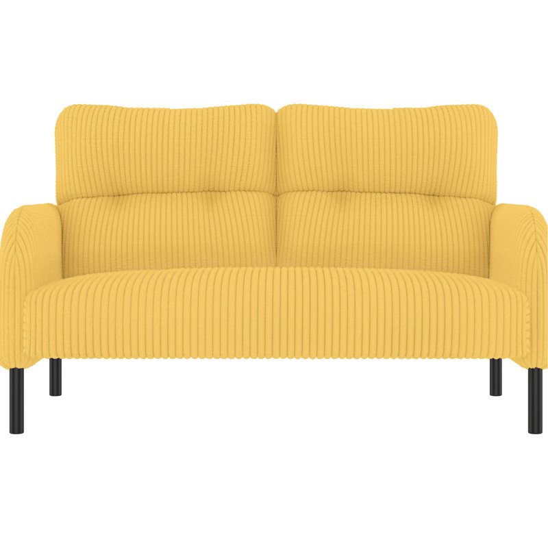 Double velours côtelé avec support ergonomique, rangement latéral pour les télécommandes, éponge haute densité, grand salon, mousse douce de couleur jaune, petits articles, chambre à coucher adaptée
