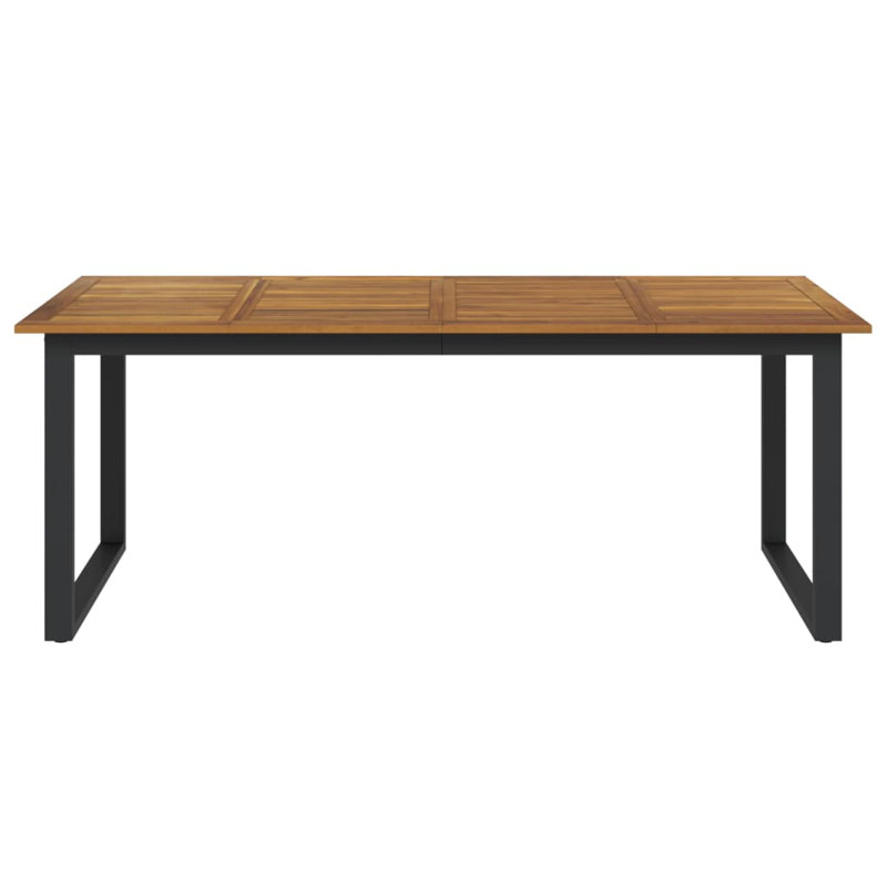 Shamon Rectangular Metal Outdoor Dining Table , cm W cm D, 75cm H x 90cm W x 200cm D