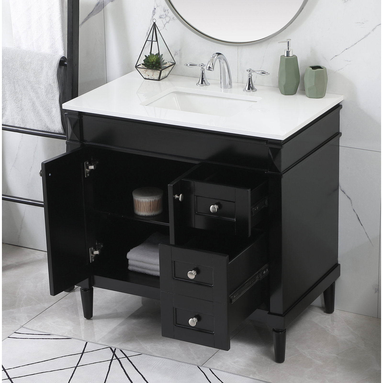 Readington 36'' Single Bathroom Vanity, Black