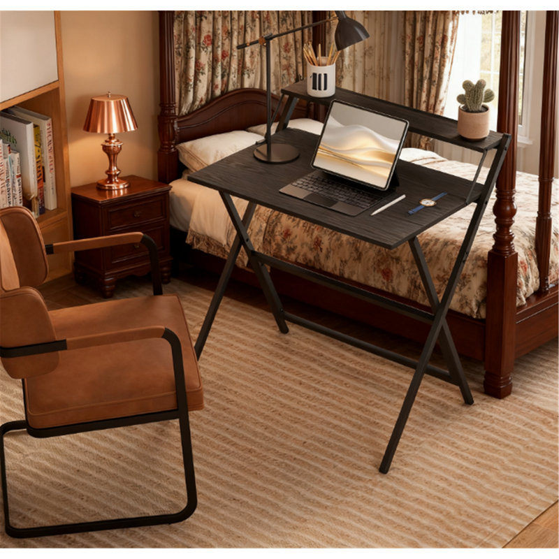 Computer Desk, Foldable Desk With Shelf