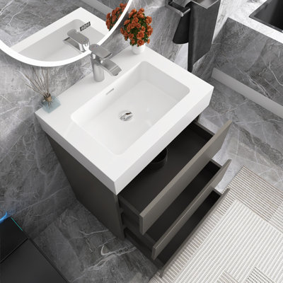 Caloway 24" Freestanding Single Bathroom Vanity with Top