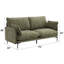 Canapé en tissu Dalton avec 2 coussins (coussin compressé)
