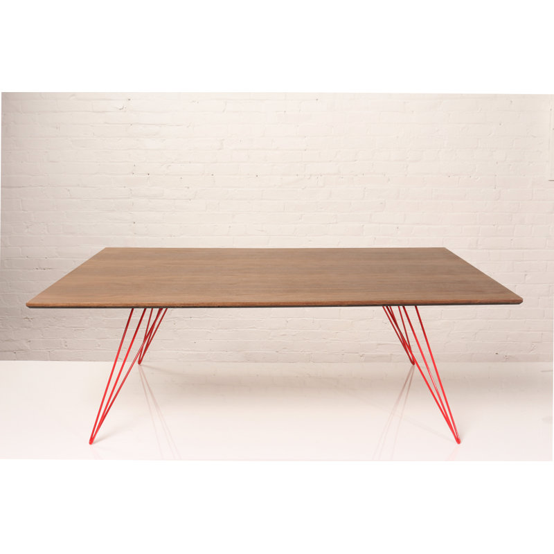 Williams Coffee Table, Red, 18" H x 54" L x 46" W, Walnut