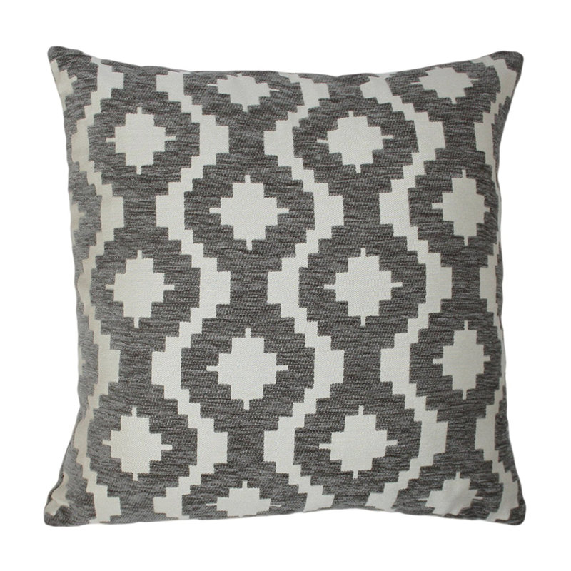 Arizona Geometric Square Cushion Cover, 49 x 49 cm, Grey