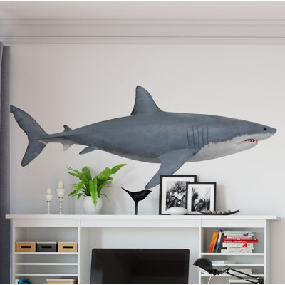 Adhésif décoratif grand requin blanc