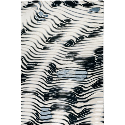 Chihuly Scallop Black Area Rug
