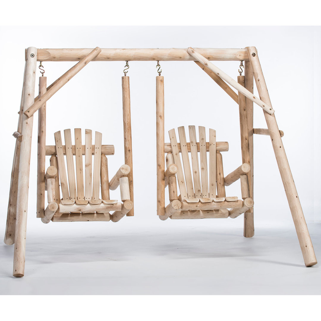 Walden Double Chair Yard Porch Swing with Stand Loon Peak®