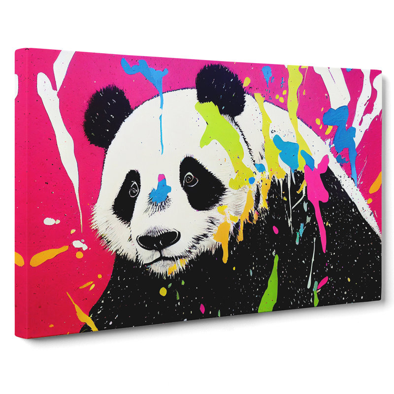 Panda Splash Vol.3 Abstract - Wrapped Canvas Print, 50cm H x 76cm W x 3cm D