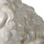 Figurine de lapin en céramique blanche 18 po avec texture bouclée et glacis craquelé, sculpture décorative de lapin Angora pour manteau de cheminée, table ou bibliothèque