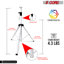 5 supports de haut-parleurs de studio à hauteur réglable avec trépied et support de 35 mm-2062365051