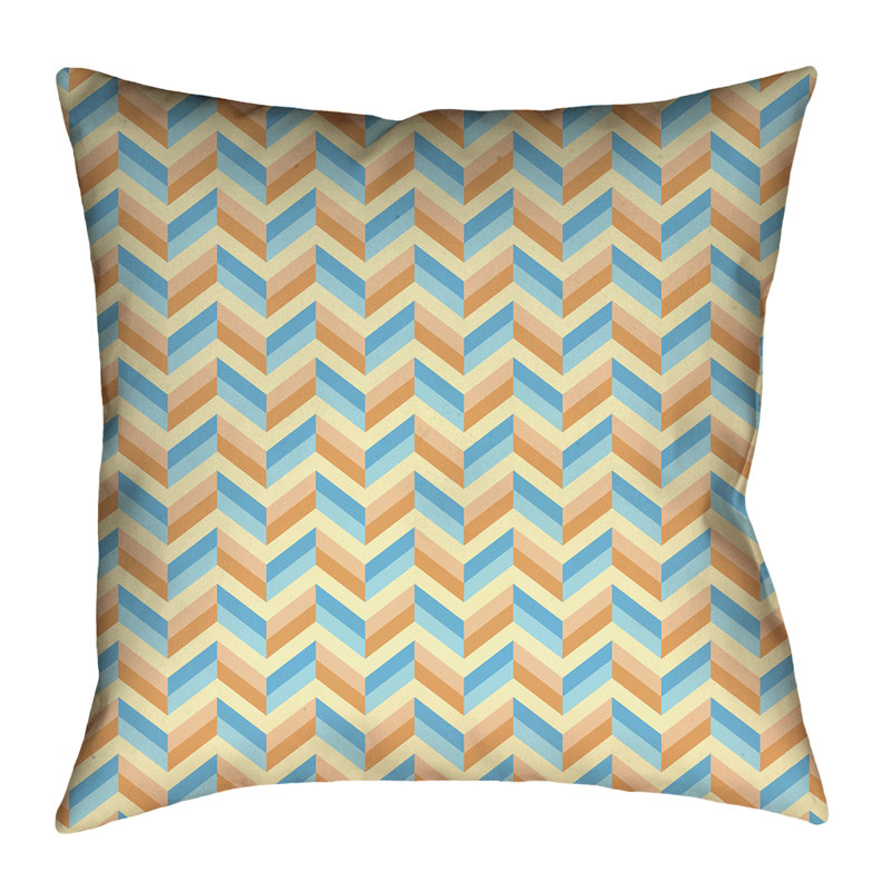 Coussin Katelyn Elizabeth, 16 po x 1 po, Bleu / orange