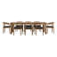 Ensemble repas 9 pièces Evora + Sintra - Eucalyptus extérieur + oléfine grise