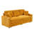 80" Corduroy Folding Sofa Bed with Cup Holder and Pillow-340515302