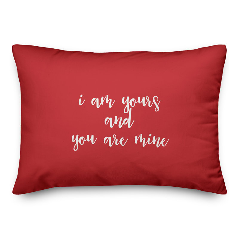  Coussin décoratif «I Am Yours And You Are Mine», Rouge