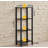 4-Tier Tall Wooden Bookshelf, Space-Saving Bookcase For Small Spaces, Industrial Modern Design For Living Room, Office, Bedroom, Sturdy Storage Shelf With Wide Solid Wood Pillars-104230173
